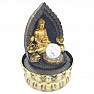 Pokojová fontána Buddha na lotosovém květu s pohyblivou kuličkou
