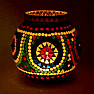 Svícen sklo na čajové a votivní svíčky Mozaika multicolor 18 cm