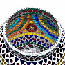 Svícen sklo na čajové a votivní svíčky Mozaika multicolor 18 cm