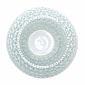 Svícen sklo na čajové a votivní svíčky Mozaika bílá 18 cm