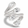 Křišťál prsten stříbro Ag 925 R5054CRY