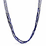 Labradorit a lapis lazuli náhrdelník z broušených korálků