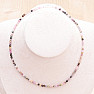 Turmalín multicolor broušený náhrdelník 3,3 mm