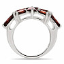Granát prsten stříbro Ag 925 R5071G