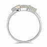 Prsten stříbrný s etiopskými opály a zirkony Ag 925 026347 ETOP