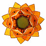 Svícen lotos oranžovozlatý Extra