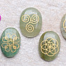 Wicca sada kamenů avanturín s keltskými symboly