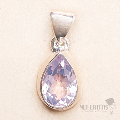 Amethyst lavender cut pendant silver Ag 925 P1