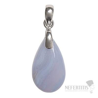 Agate lace blue pendant silver Ag 925 No. 1