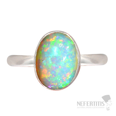 Opál etiópsky prsteň striebro Ag 925 R1