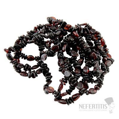 Amber bracelet beans and nuggets color ruby limited collection