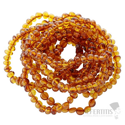 Baroque amber bracelet in cognac color limited collection