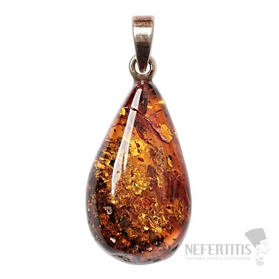 Jantar přívěsek stříbro Ag 925 č. 10