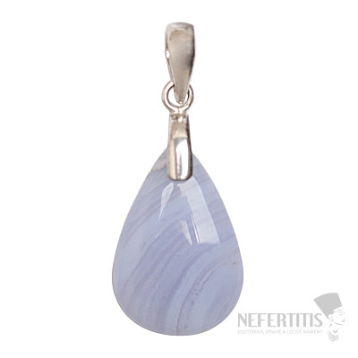 Agate lace blue pendant silver Ag 925 no. 10