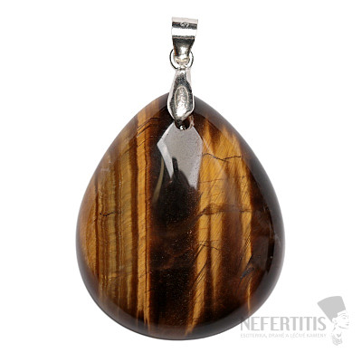 Tigeraugen-Anhänger, Silber Ag 925, Nr. 10