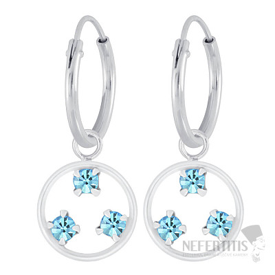 6544 Silber Creolen AQUA