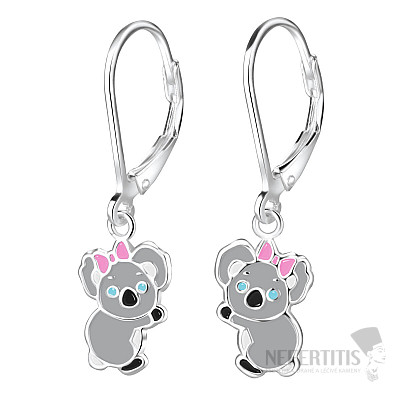 Silver earrings Koala bears