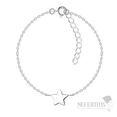 12041 Silver bracelet chain STAR 18 cm