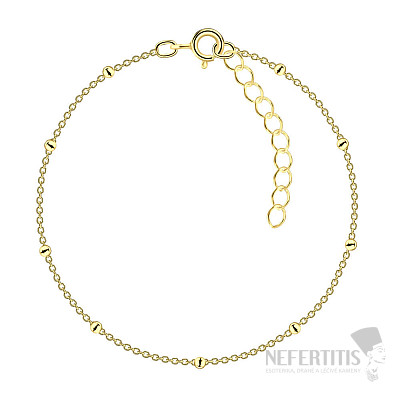 12115 Silver gold-plated chain bracelet 18 cm