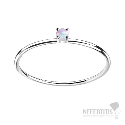 11379 Stříbrný prsten se dámský s opálem