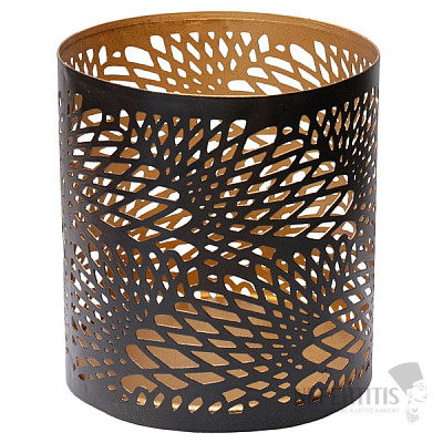 Metal candlestick decorated for tea candles variant A