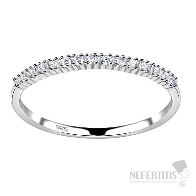 18095 Stříbrný prsten se zirkony ETERNITY