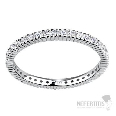 19440 Silver ring with zircons ALL ETERNITY
