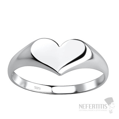 19247 Stříbrný prsten dámský SRDCE