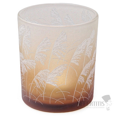 Candlestick glass for brown tea candles