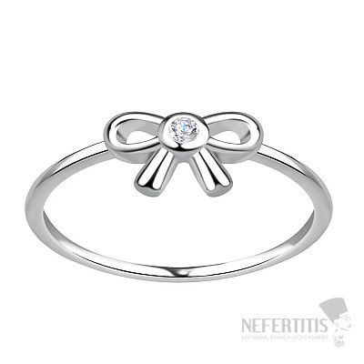 20562 Strieborný prsteň MAŠLIČKA so zirkónom