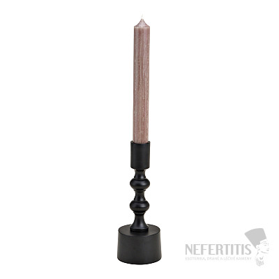 Metallkerzenhalter für Tischkerzen, Schwarz, 17 cm