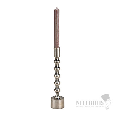 Metallkerzenhalter für Tischkerzen, Grau, 27 cm