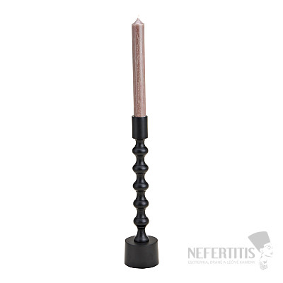 Metallkerzenhalter für Tischkerzen, Schwarz, 27 cm