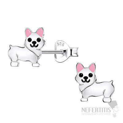 Silberohrringe Corgi Hund