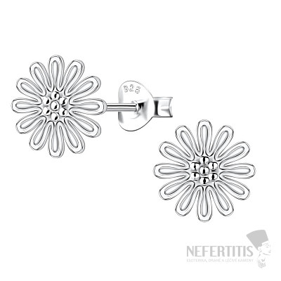 34376 Silberne Ohrringe mit Samen BLUME