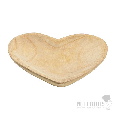 Dekoratívny podnos Srdce z dreva 24 cm