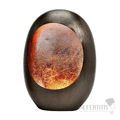 Candlestick metallic gray Oval