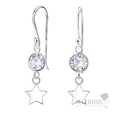 36661 Strieborné visiace náušnice s hviezdičkami
