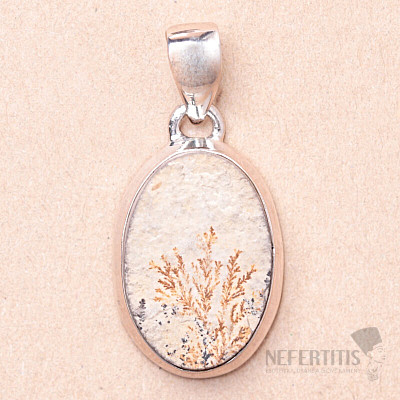 Psilomelan dendritic pendant silver Ag 925 P1011
