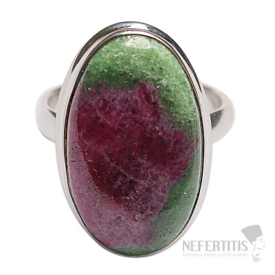 Rubín v zoisitu prsten stříbro Ag 925 R1023