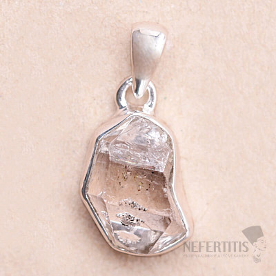 Herkimer diamant přívěsek stříbro Ag 925 LOT103