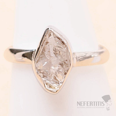 Herkimer diamant prsten stříbro Ag 925 LOT103