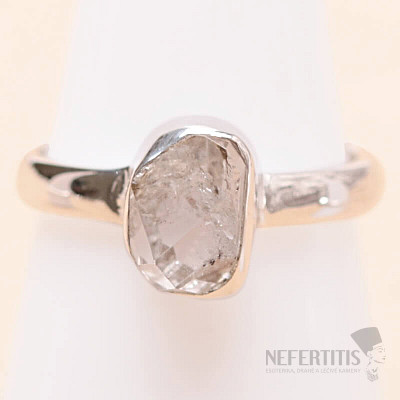 Herkimer diamant prsteň striebro Ag 925 LOT104