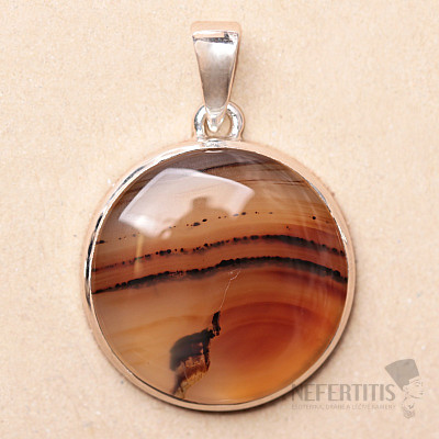 Montana agate pendant silver Ag 925 P1043
