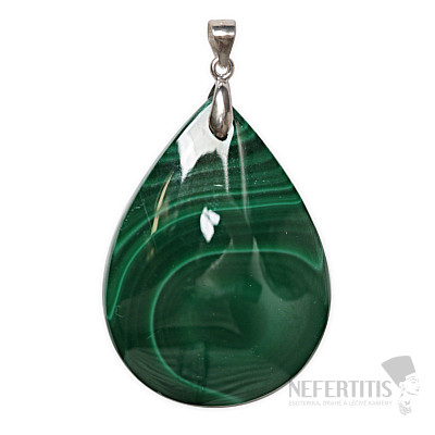 Malachite pendant silver Ag 925 no. 11