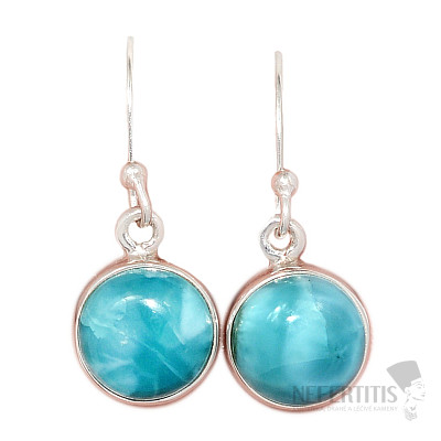 Larimar náušnice striebro Ag 925 E11