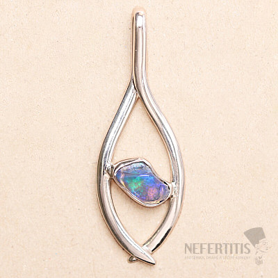 Opál etiopský surový design přívěsek stříbro Ag 925 LOT11