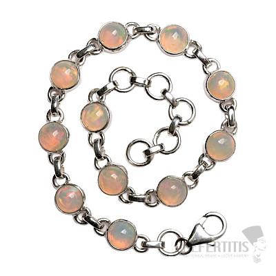 Opál etiopský náramek stříbro Ag 925 B111