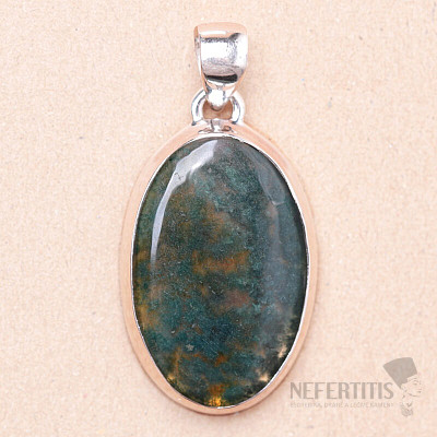 Agate moss pendant silver Ag 925 P1161