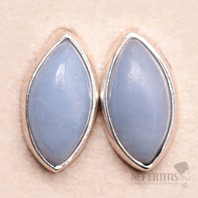 Angelite earrings stones silver Ag 925 E118